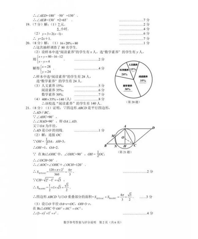 2019湖北宜昌中考《數學》真題及答案已公布